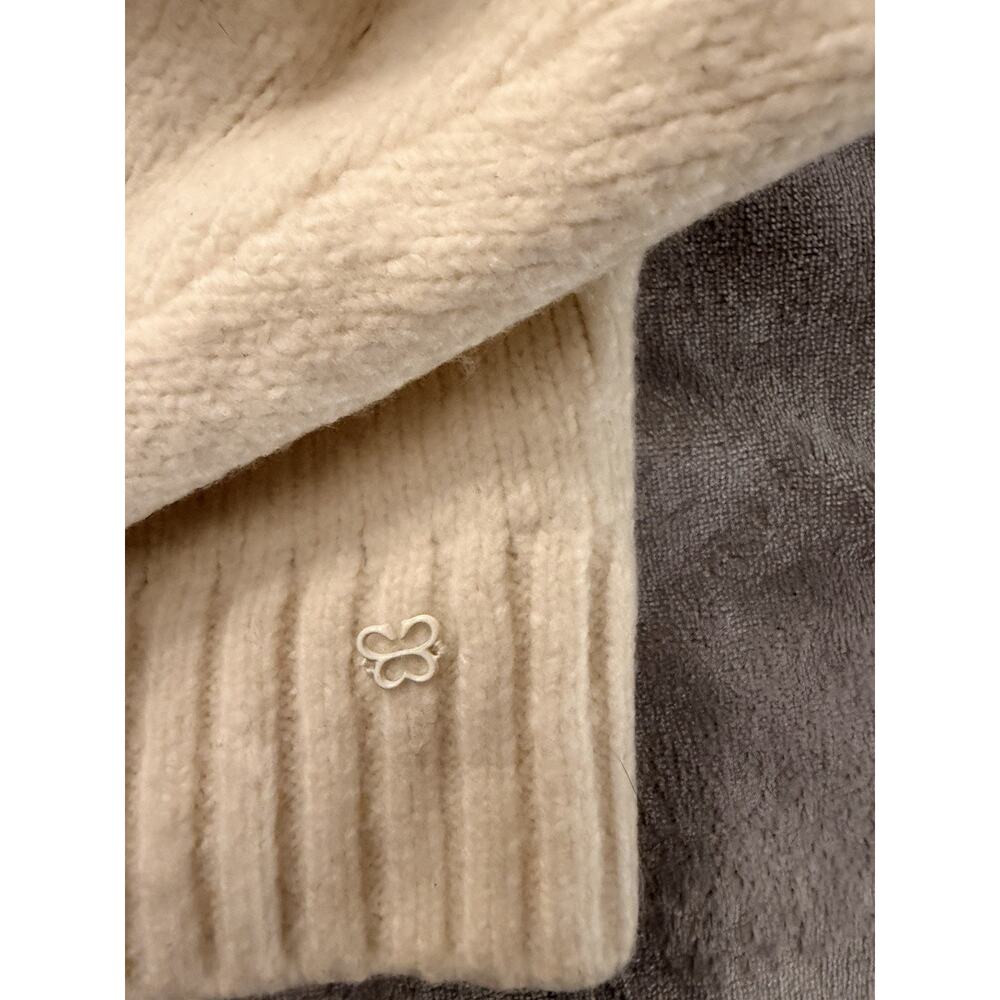 Sunday Best by Aritzia Peggy Cropped Merino Wool Sweater – Cream Size Medium - Picture 6 of 8